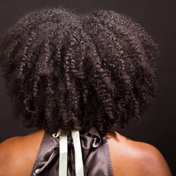 Rear,View,Of,An,All,Natural,African,American,Woman's,Hair.